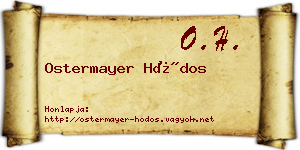 Ostermayer Hódos névjegykártya